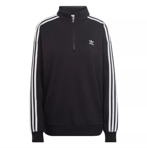 Adidas Trefoil Quarter Zip Sweatshirt - Picture 4 of 8